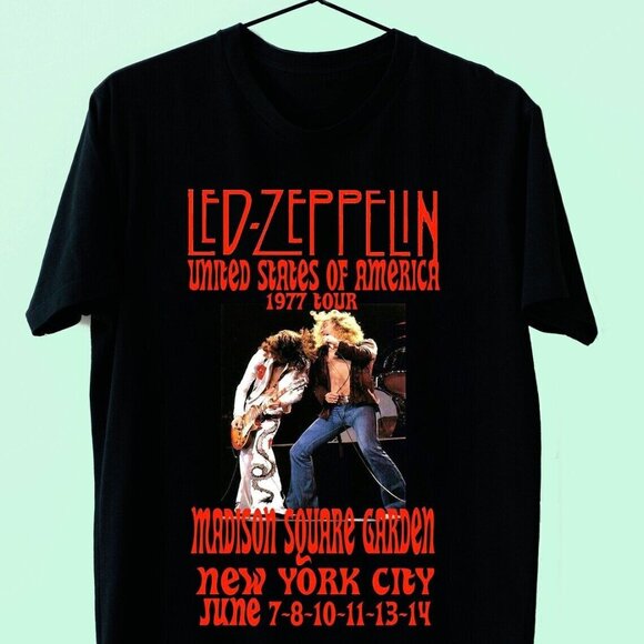 Preston L Tops - Led Zeppelin 1977 Retro Tour T-Shirt, Rock Band Music Gift for Fans 81